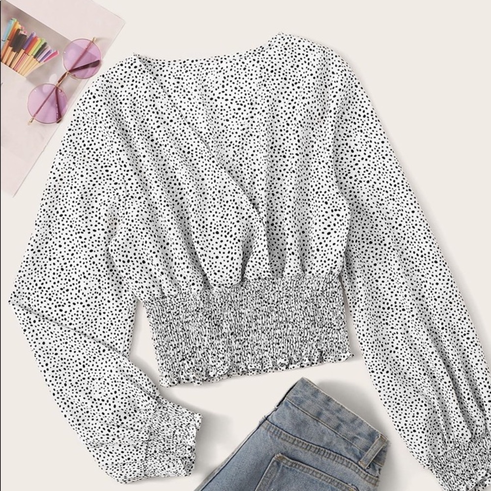 Shein spotted blouse